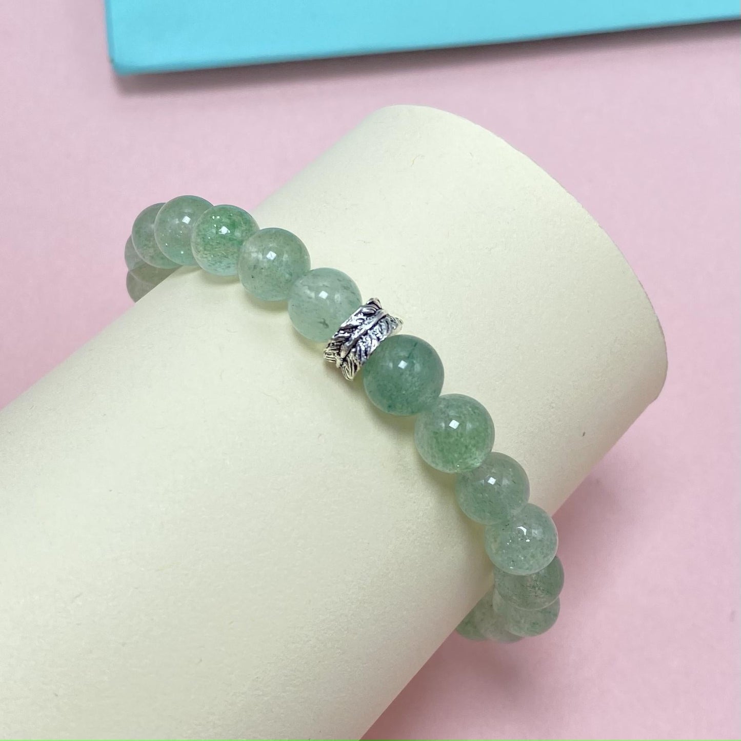 Natural Green Strawberry Quartz to Improve Body and Health Crystal  Bracelet