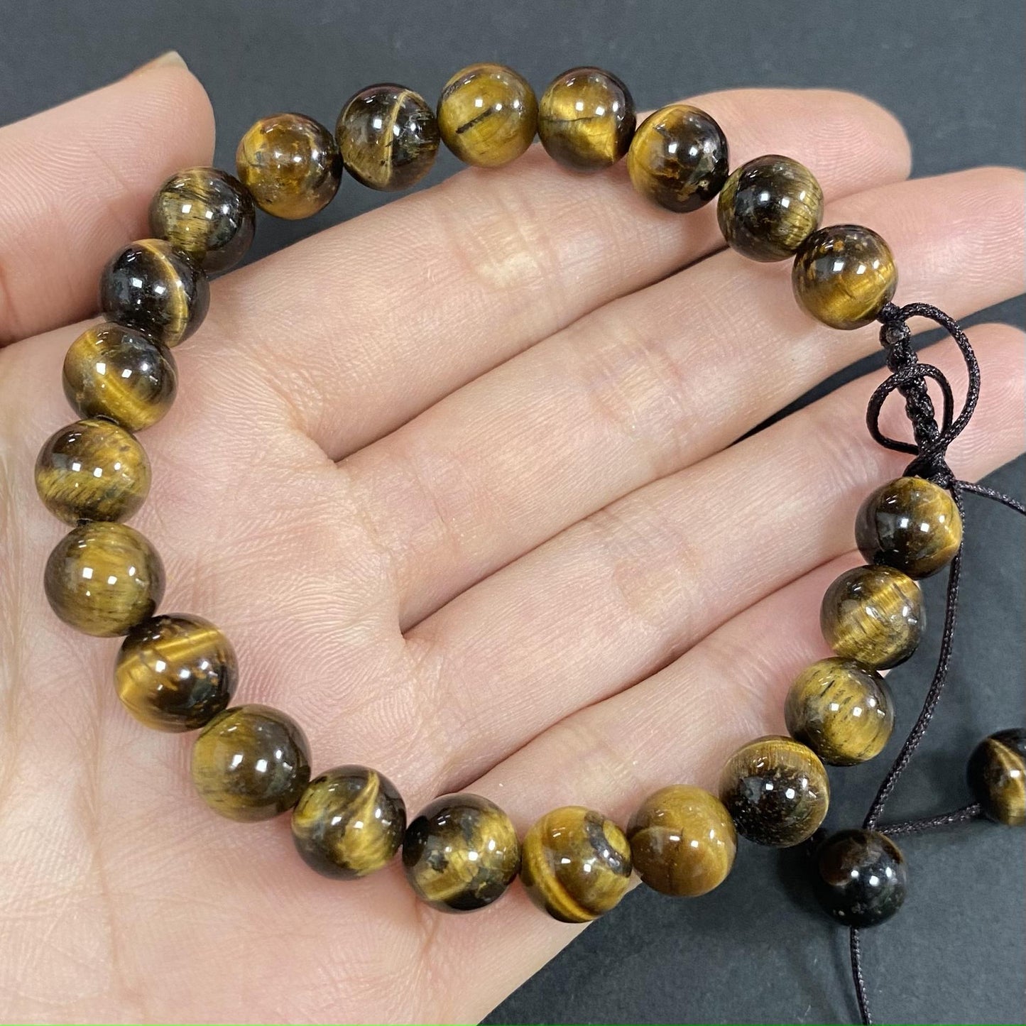 Tigers Eye Braided Rope Crystal Bracelet for Strenght and Power