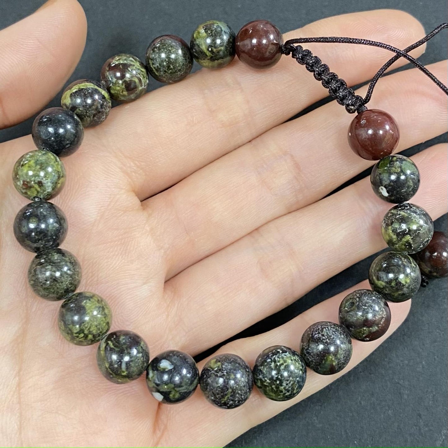 Dragon Blood for Protection and Apotropaic Briaded Rope Crystal Bracelet