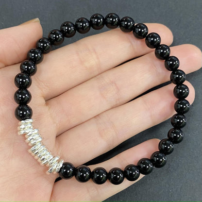 Solid Onyx for Protection and Apotropaic Crystal Bracelet