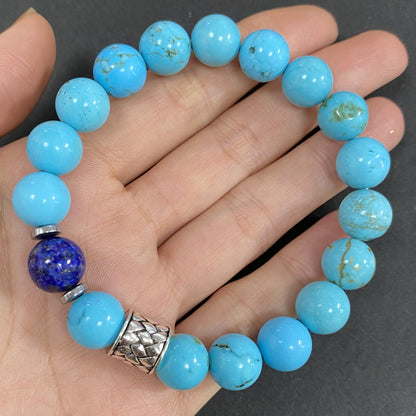 Natural Turquoise Crystal Bracelet for Focus and Concentration