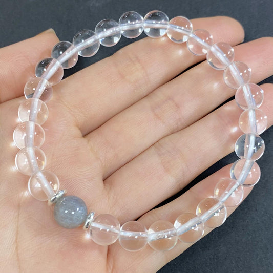 Clear Quartz to Help Lower Stress & Anxiety Level Crystal Bracelet