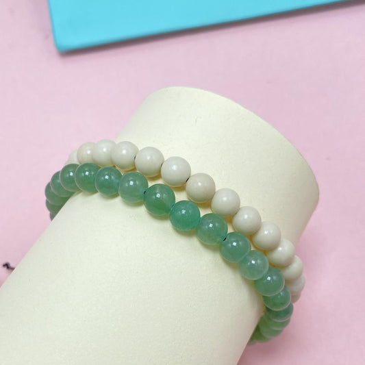 Natural Aventurine to Improve Body and Health Briaded Rope Crystal  Bracelet