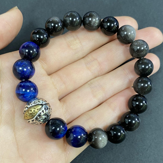 Silver Evil Eye Crystal Bracelet for Strenght and Power