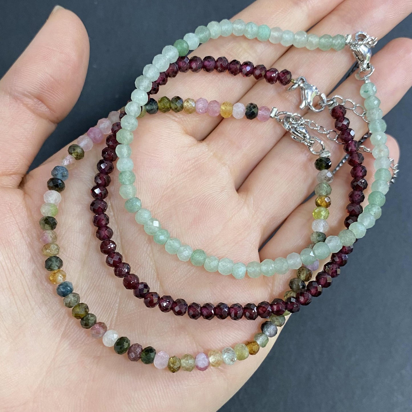 Triple Linked Crystal Bracelet for Focus and Concentration