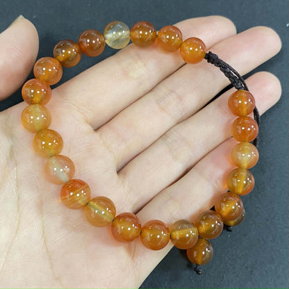 Natural Carnelian for Better Wealth & Career Braided Rope Crystal Bracelet