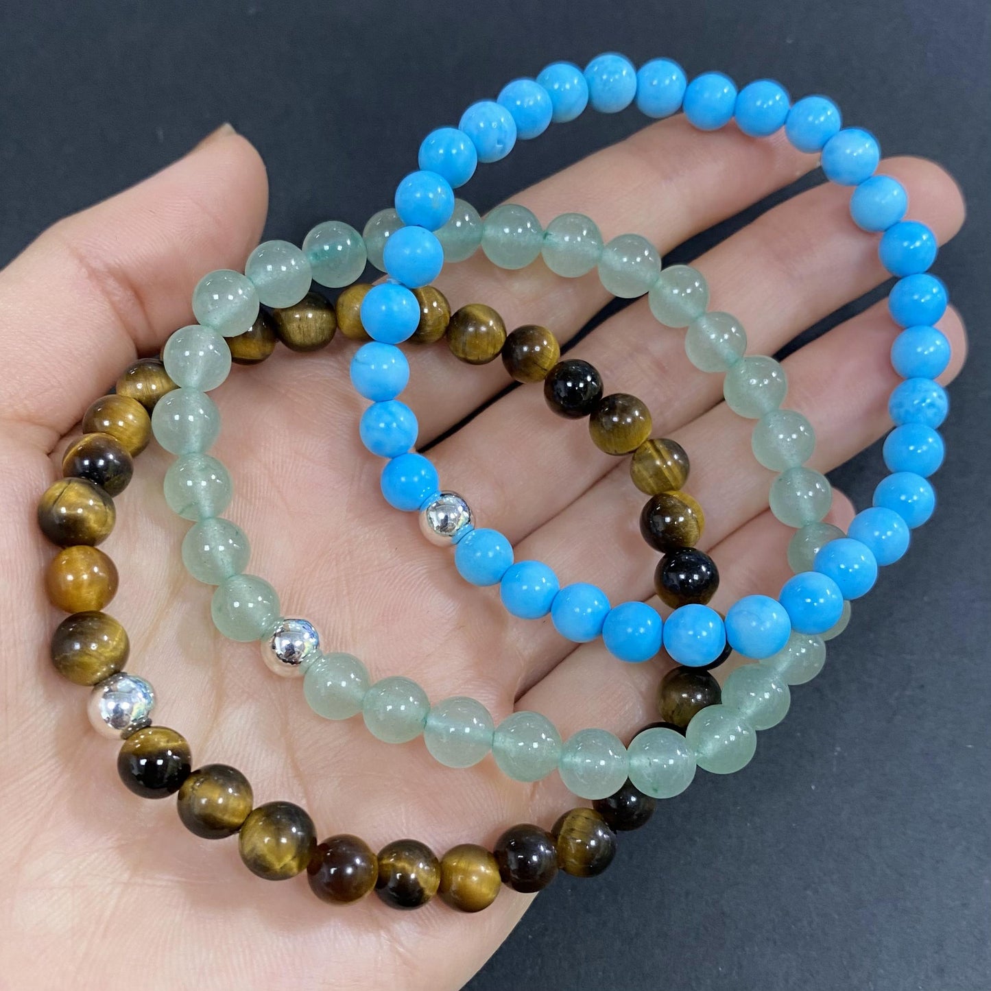 Tripe Strand Green Aventurine to Improve Body and Health Crystal  Bracelet