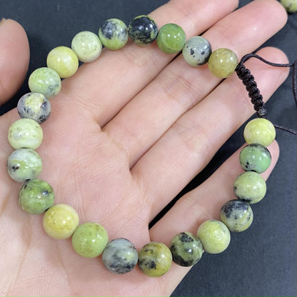 Natural Green Australian Jade to Improve Body and Health Crystal  Bracelet