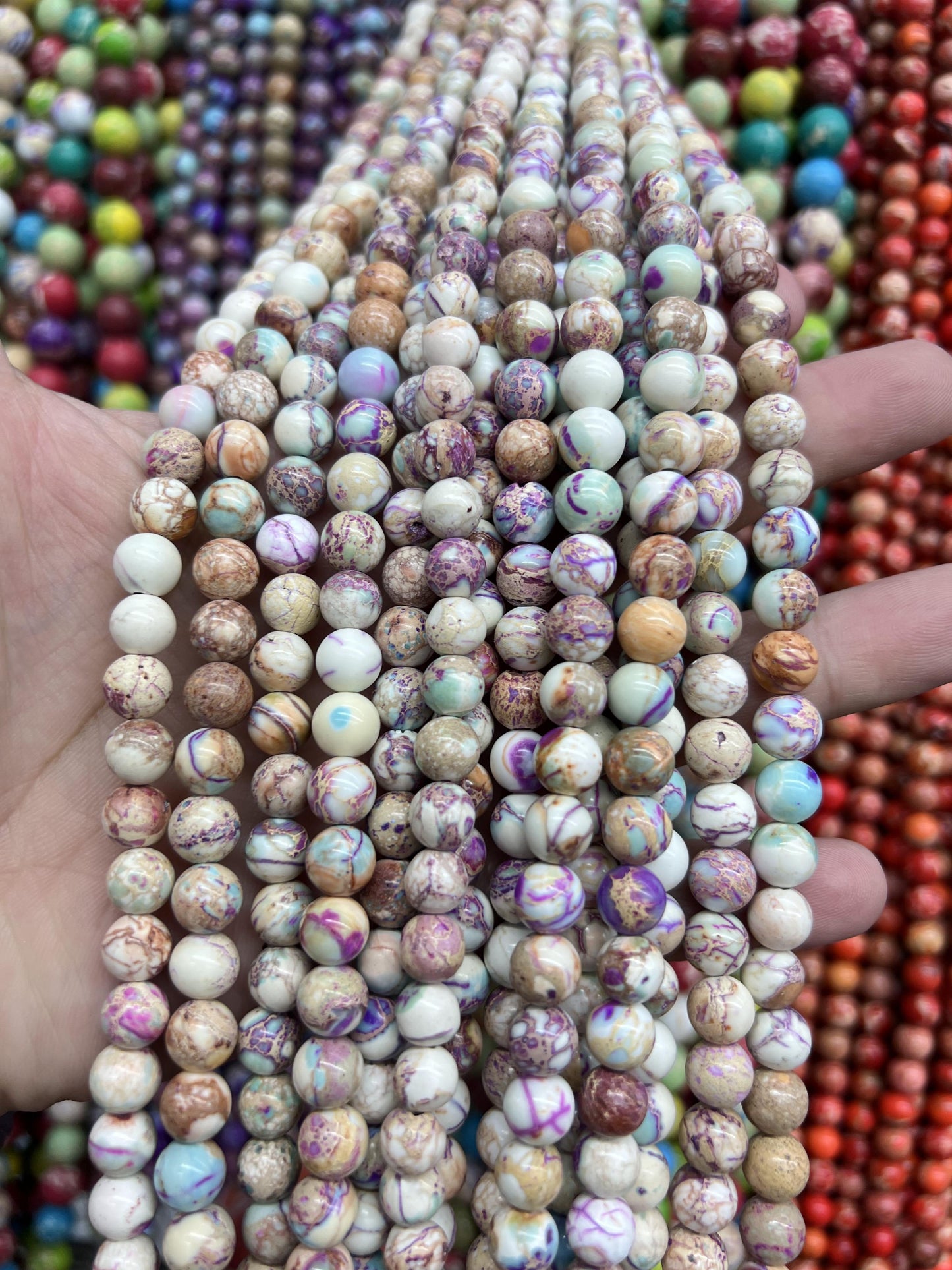 Sea Sediment Imperial Jasper Loose Beads Free Shiping