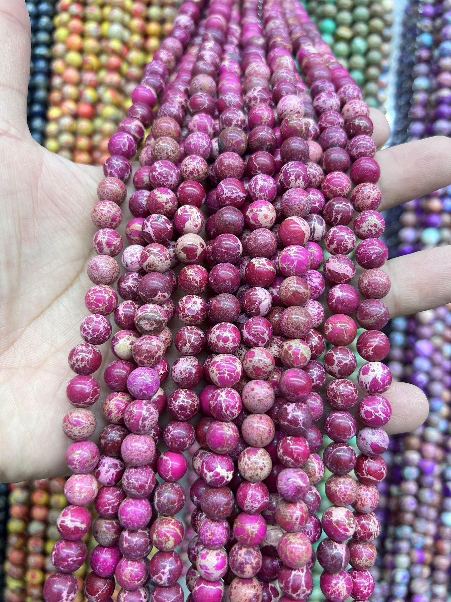 Sea Sediment Imperial Jasper Loose Beads Free Shiping