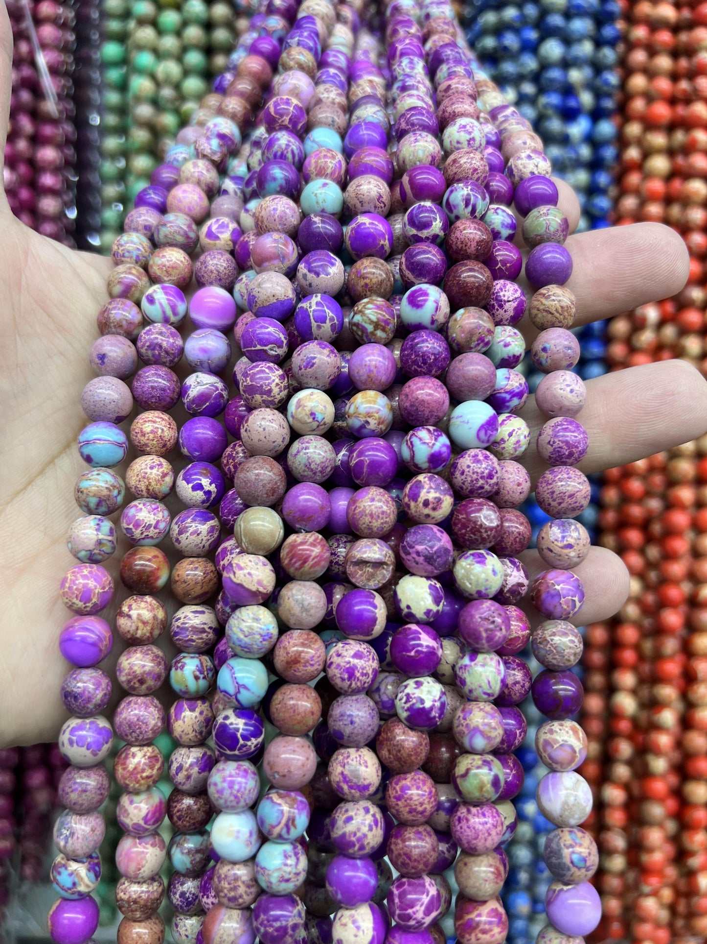 Sea Sediment Imperial Jasper Loose Beads Free Shiping