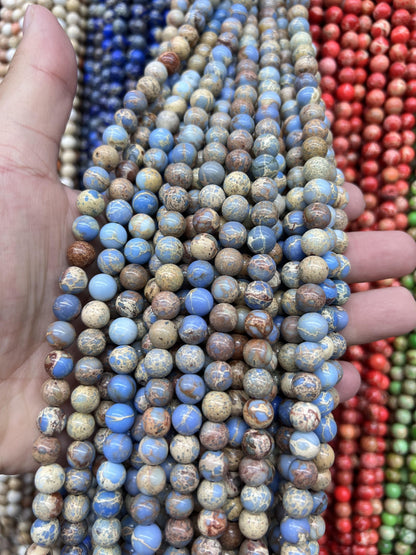 Sea Sediment Imperial Jasper Loose Beads Free Shiping