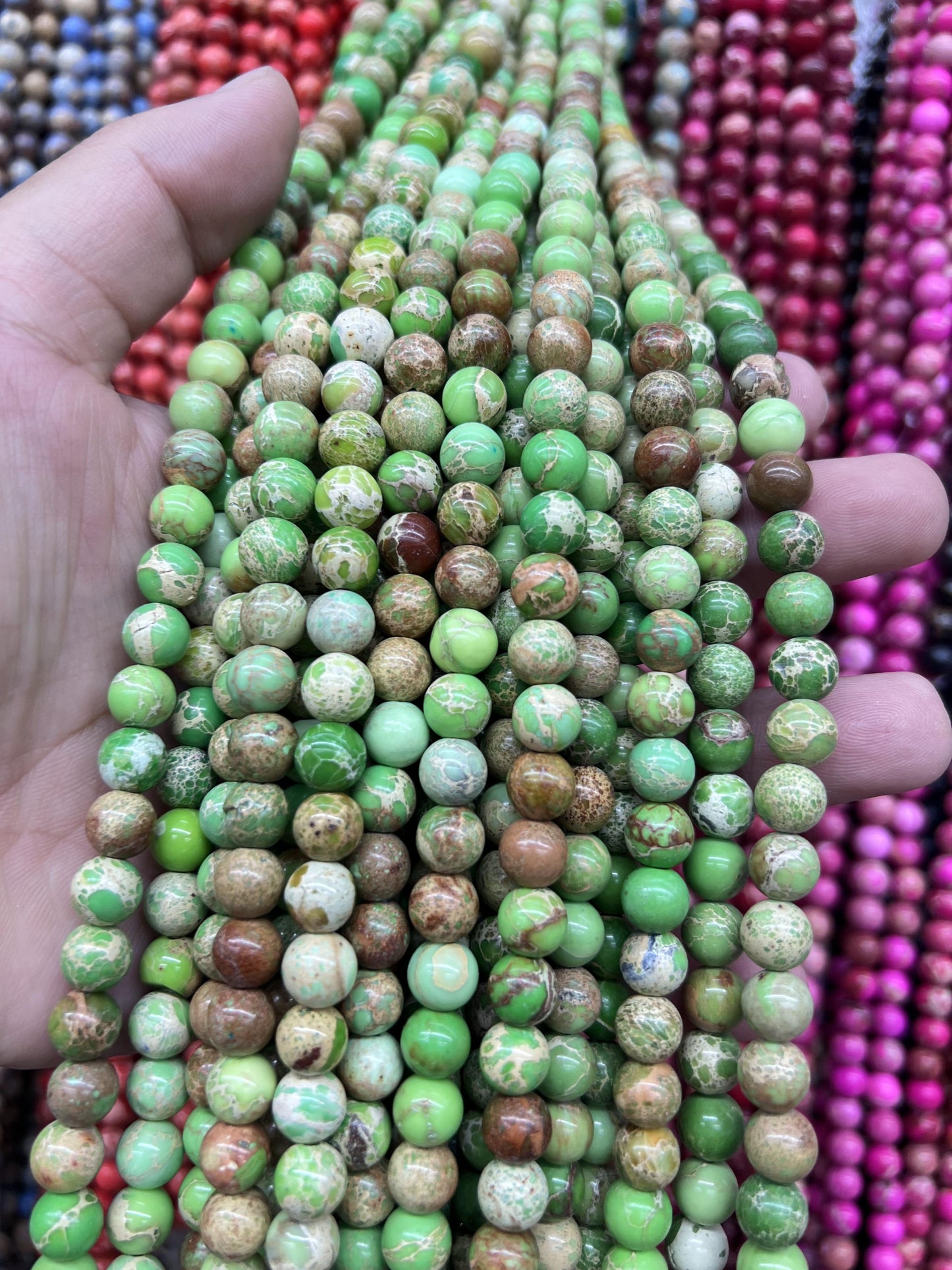 Sea Sediment Imperial Jasper Loose Beads Free Shiping