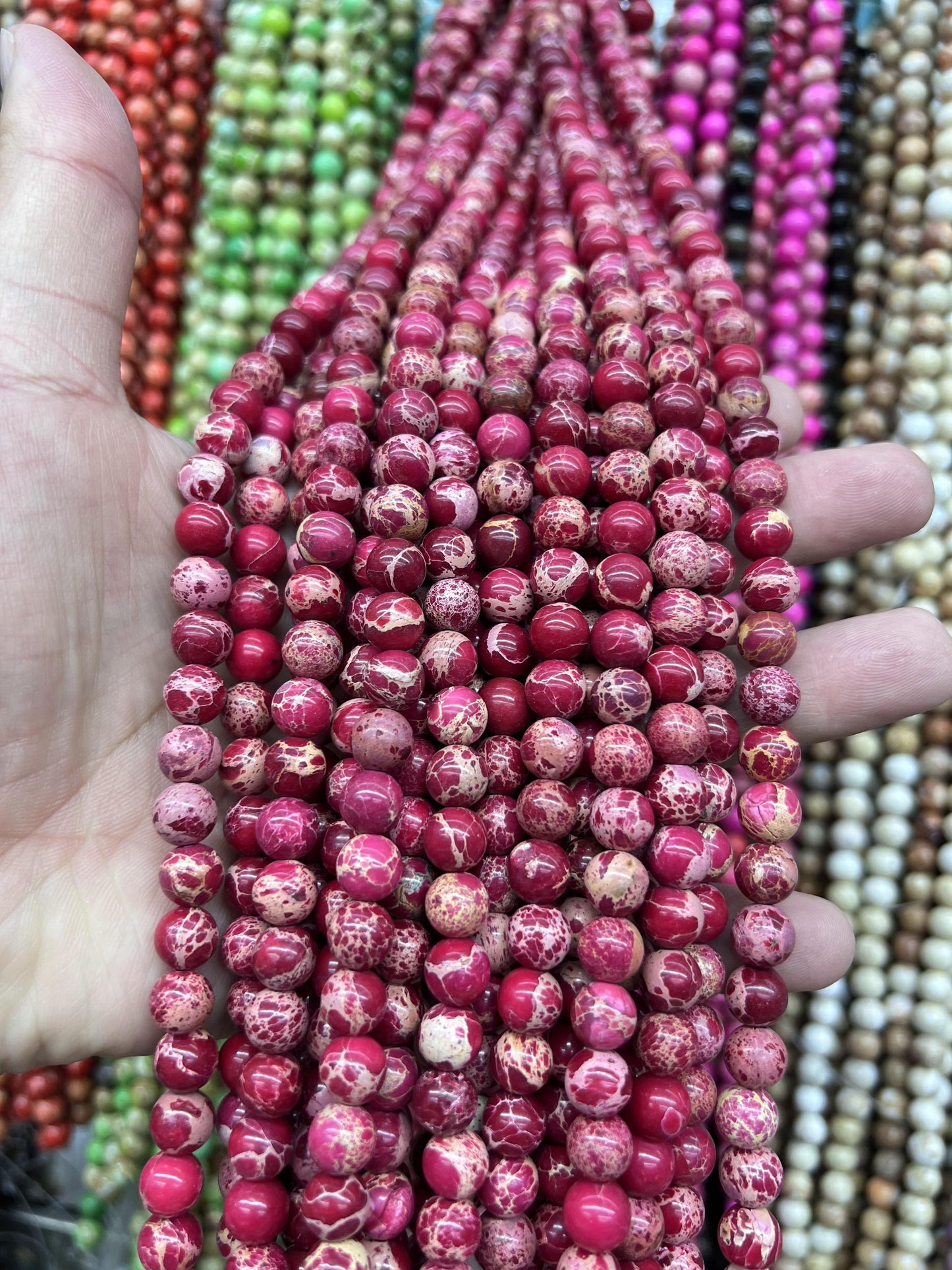 Sea Sediment Imperial Jasper Loose Beads Free Shiping