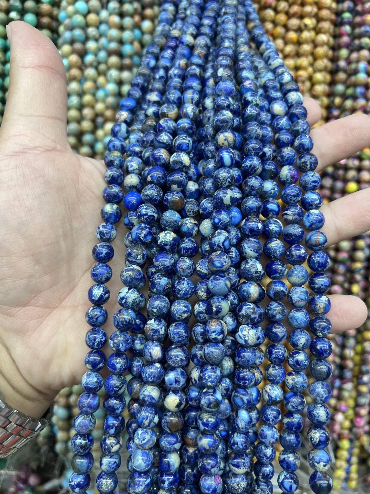 Sea Sediment Imperial Jasper Loose Beads Free Shiping