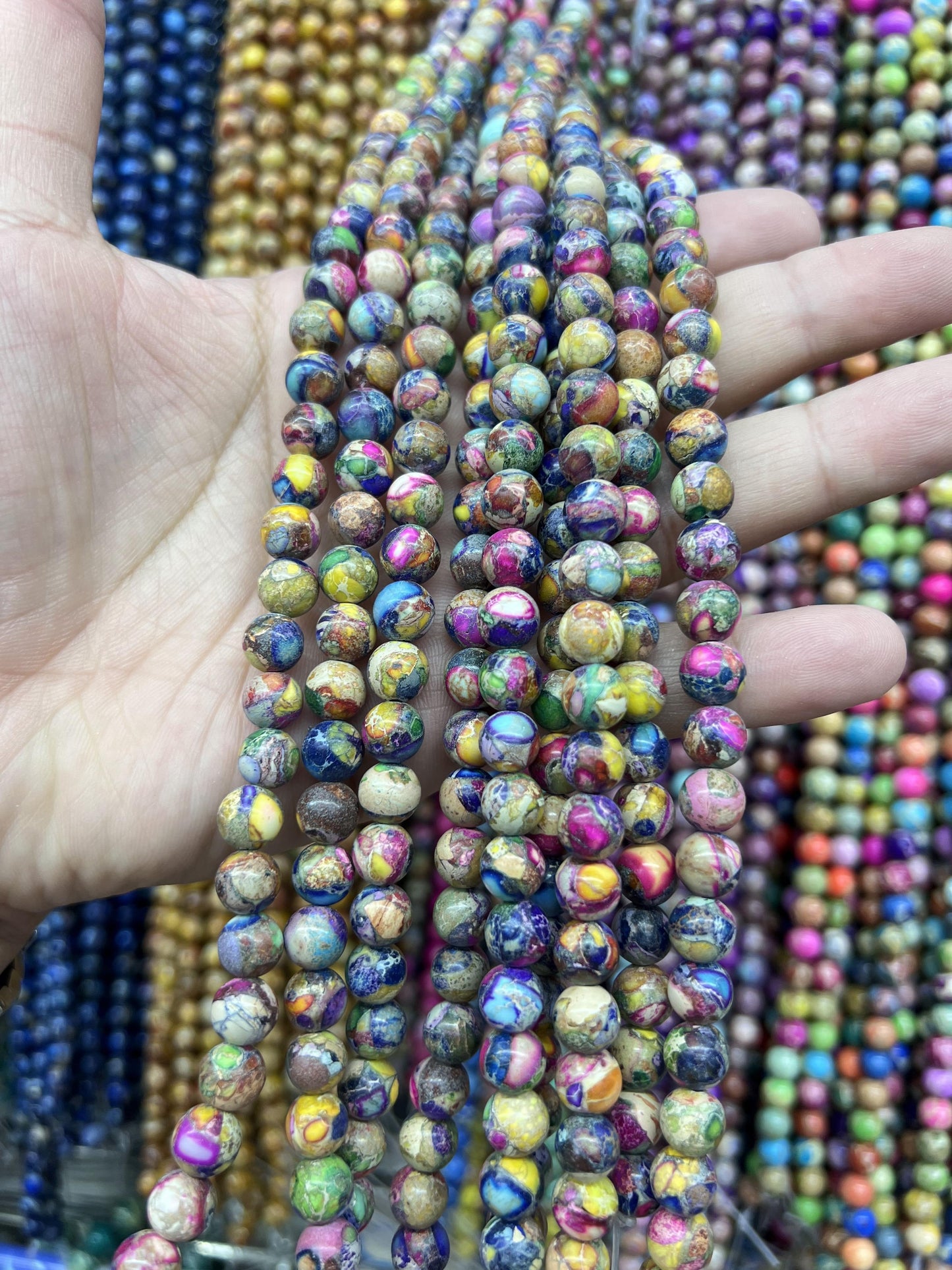 Sea Sediment Imperial Jasper Loose Beads Free Shiping