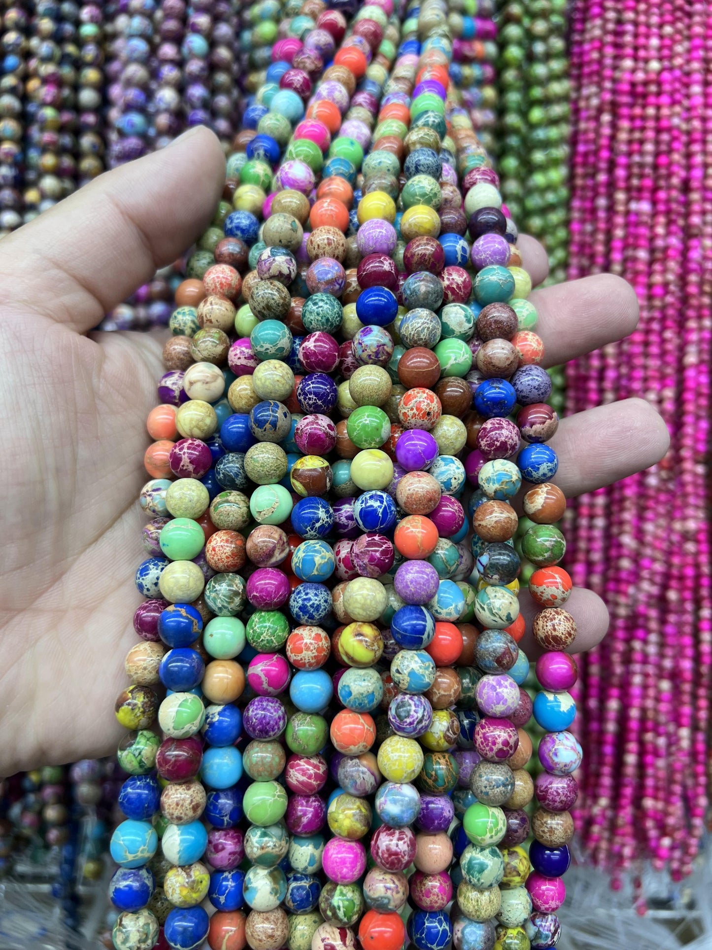 Sea Sediment Imperial Jasper Loose Beads Free Shiping