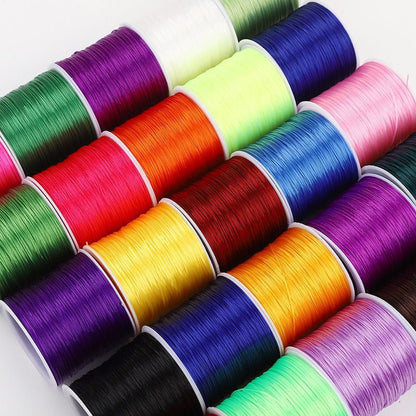 $0.99/Pcs Jewelry bungee cord,flat Jewelry Beading Cord,Elastic Cord,Elastic Thread Cord,Elastic Rope cord 50 meters,Bracelet Elastic Cord