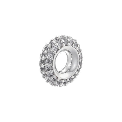 1PCS Brass Cubic Zirconia Sparkling Beads