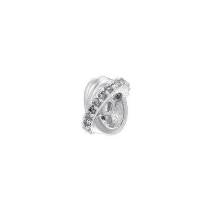 1PCS 18K Gold-plated Brass Inlaid With Zircon Spacer Beads
