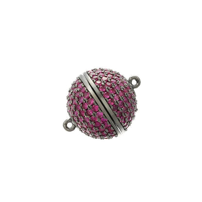 1PCS Handmade Brass Cubic Zirconia Round Connector