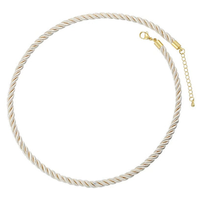 1PCS Braided Silk Rope Necklace Cords With Bright Gold Finish