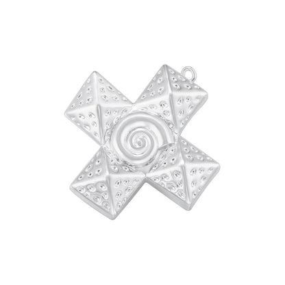 1Pcs Cross Pendants Brass Cubic Zirconia Cross Charms Necklaces