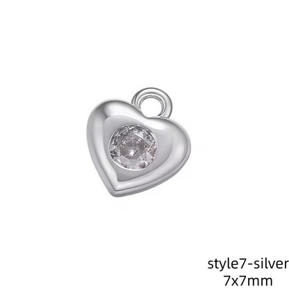 1Pcs Gold Color Silver Color Sun Moon Mini Charms