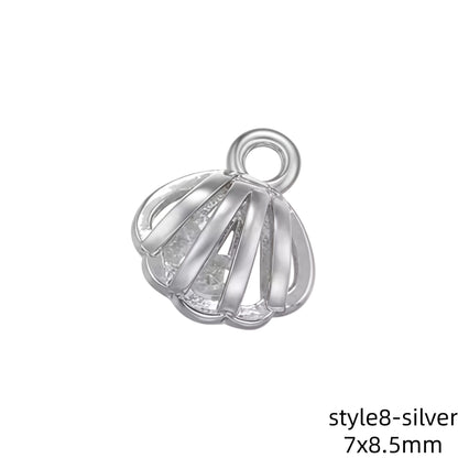 1Pcs Gold Color Silver Color Sun Moon Mini Charms