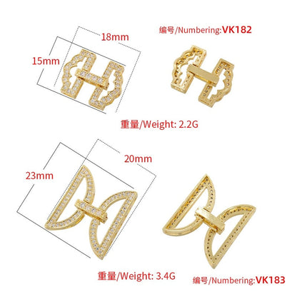 1 Pcs Hooks Accesories Supplies Brass Cubic Zirconia Connectors