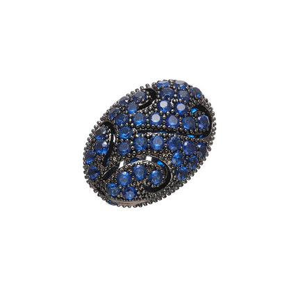 1PCS Brass Cubic Zirconia Colorful Flat Beads
