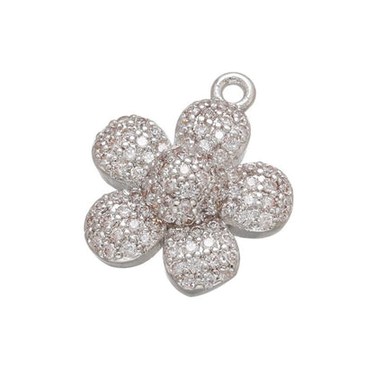 1PCS Gold-Colored Petal Earrings Charms DIY Pendant
