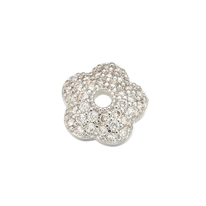 1PCS Brass Cubic Zirconia  Exquisite Bead Cap