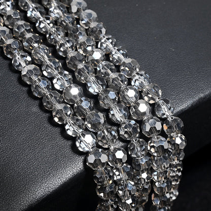 3 Strands 8mm 32‑Facet Earth Cut Glass Beads