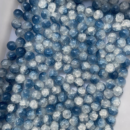 100pcs Colorful Glass Crackle Round Loose Beads