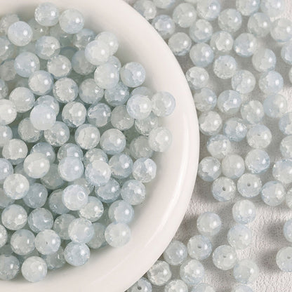 100pcs Colorful Glass Crackle Round Loose Beads