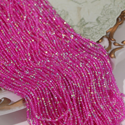 5 Strands Super Shiny Faceted Glass Seed Beads