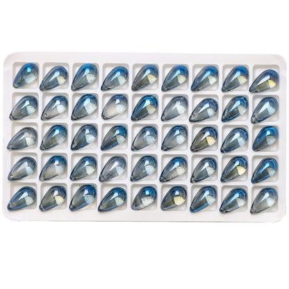 30pcs 9x15mm Teardrop Glass Pendants Beads