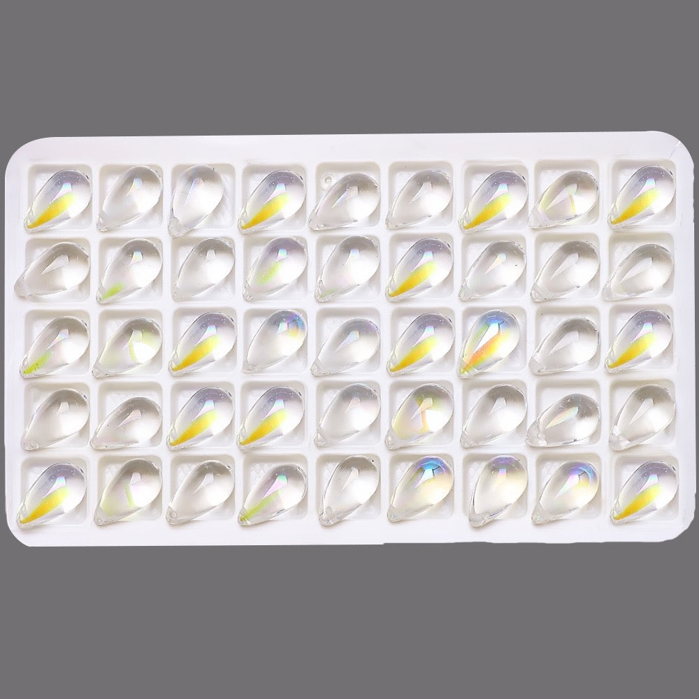 30pcs 9x15mm Teardrop Glass Pendants Beads