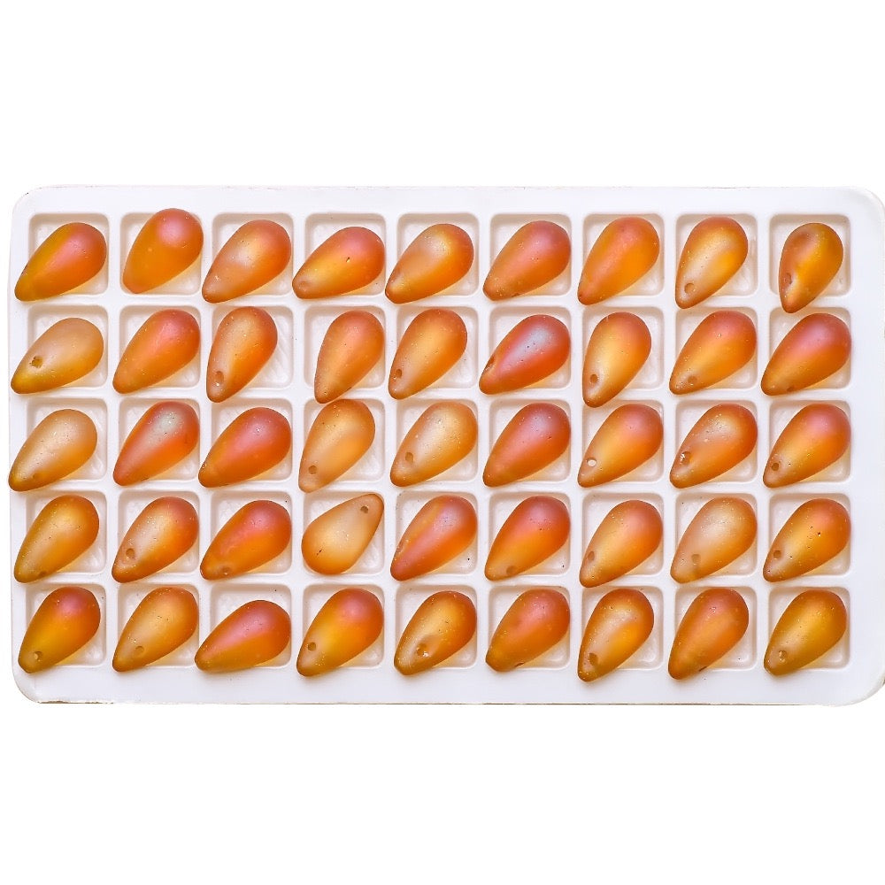 30pcs 9x15mm Teardrop Glass Pendants Beads