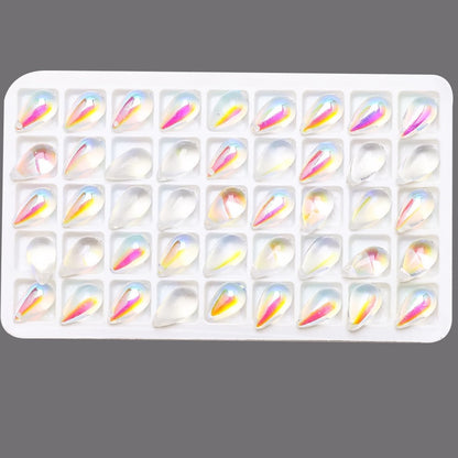 30pcs 9x15mm Teardrop Glass Pendants Beads