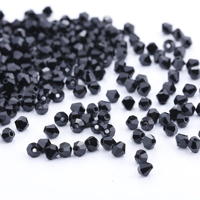 100pcs Shiny Faceted Austria Crystal Beads Bicone Beads