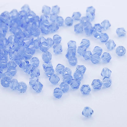 100pcs Shiny Faceted Austria Crystal Beads Bicone Beads