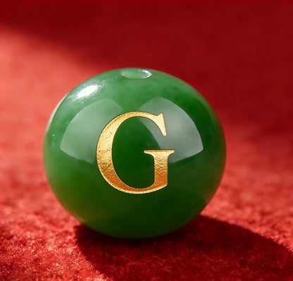 Natural Red Agate Beads - 26 Alphabet Loose Beads for Engraving Customization DIY