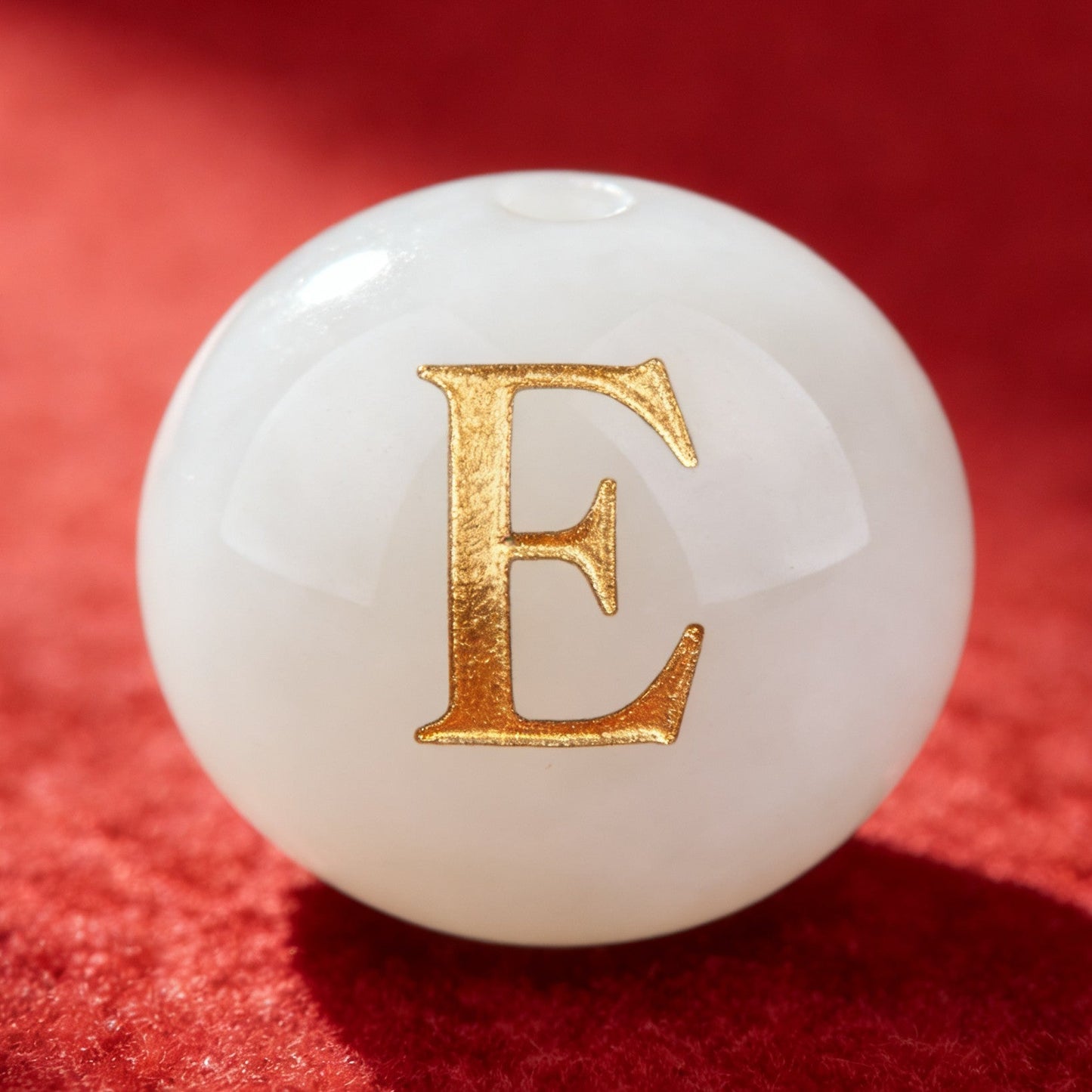 Natural Red Agate Beads - 26 Alphabet Loose Beads for Engraving Customization DIY