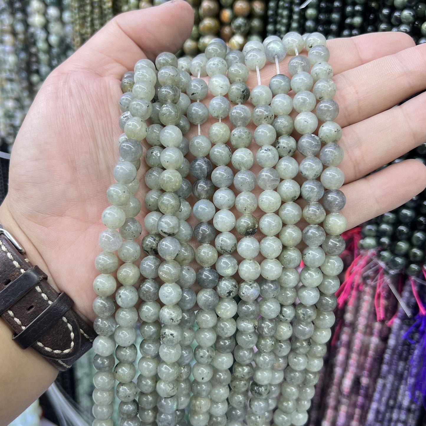 $2.5--8mm #2 Semi- Precious beadsFree Shipping