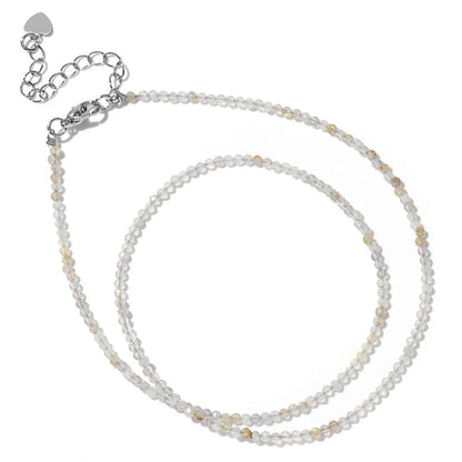 2mm Shining Beads Stone Necklace Choker Jewelry