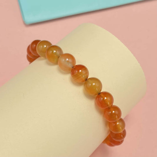 Natural Carnelian for Better Wealth & Career Braided Rope Crystal Bracelet