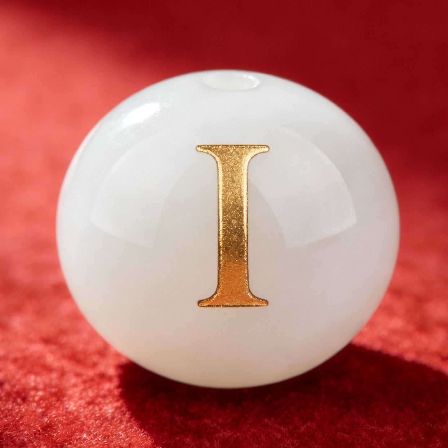 Natural Red Agate Beads - 26 Alphabet Loose Beads for Engraving Customization DIY