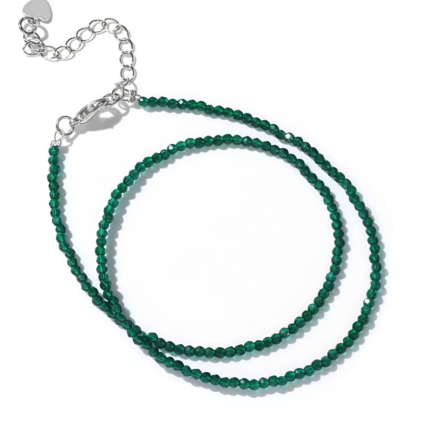 2mm Shining Beads Stone Necklace Choker Jewelry